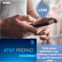 USA eSIM AT&T Prepaid daily-Unlimited 4G/5G Data, Calls, Texts-USA Nationawide coverage including, AK and and HI