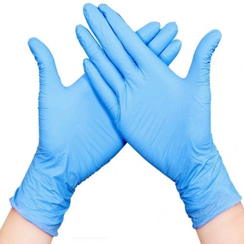 Nitrile gloves blue color Medicom disposable gloves powder free latex free large size 100 pcs