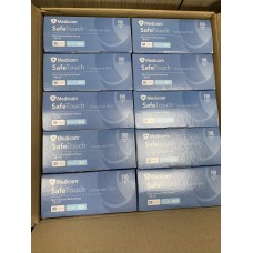 Medicom Disposable Nitrile Gloves Powder-Free Latex-Free 1000pcs=10 boxes=1ctn Safetouch Advanced Slim 1175D Blue Large Size