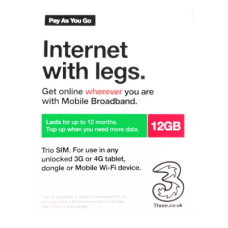 UK Three (telecom) SIM - Europe & Global Data SIM