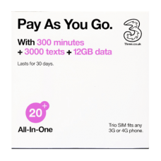 UK Three (telecom)  All in One SIM - Europe & Global SIM