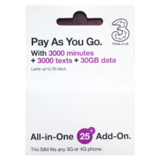 UK Three (telecom)  All in One SIM - Europe & Global SIM