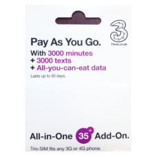 UK Three (telecom)  All in One SIM - Europe & Global SIM