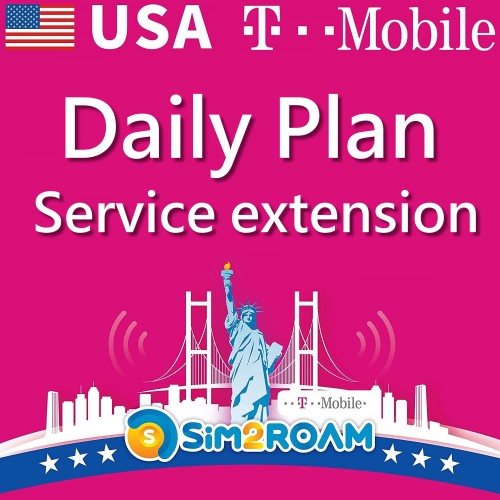 Extension -  T-mobile USA Daily plan(6-15 days & 45 days) (not for monthly prepaid plan)